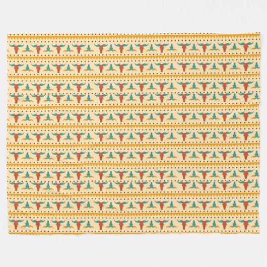 Farbenfrohe amerikanische Südwestthemenmuster Fleecedecke (Vorderseite (Horizontal))
