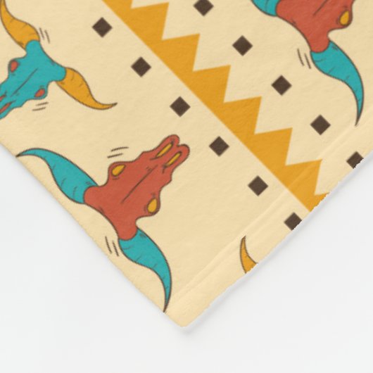 Farbenfrohe amerikanische Südwestthemenmuster Fleecedecke (Ecke)