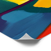 Farbenfrohe Amsterdam Canal Scene Abstrakt Fauvism Poster (Ecke)