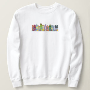 Farbenfrohe Amsterdam Row Houses Warm Cosy Sweatsh Sweatshirt