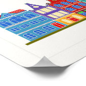 Farbenfrohe Amsterdamer Row Houses 1 Poster (Ecke)