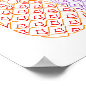 Farbenfrohe Ananas Art Poster (Ecke)