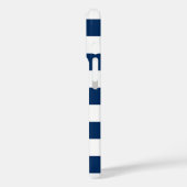 Farbenfrohe Ananas, blau gestreift Case-Mate iPhone Hülle (Rückseite / Links)