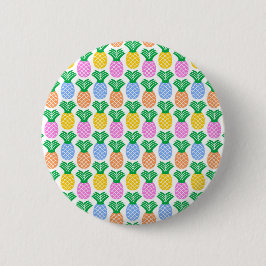Farbenfrohe Ananas-Muster Button