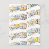 Farbenfrohe Ananas Print Feiertagspostkarte (Vorderseite)