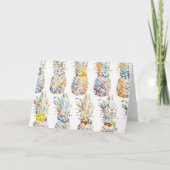 Farbenfrohe Ananas Print Karte (Vorderseite)