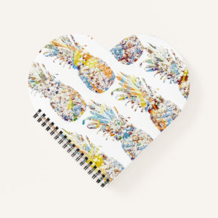 Farbenfrohe Ananas Print Notizblock