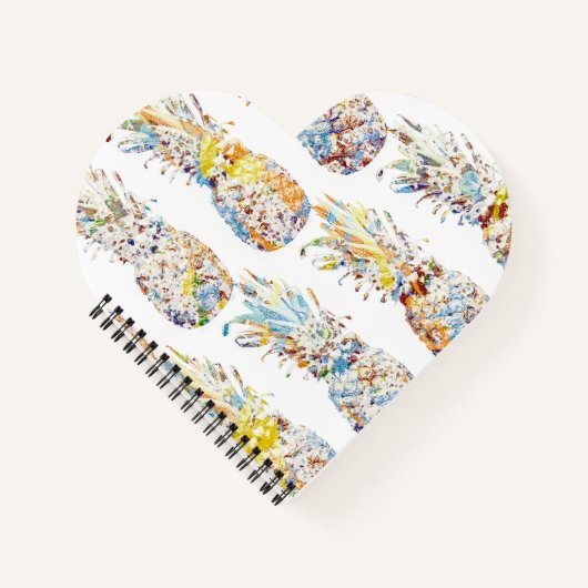 Farbenfrohe Ananas Print Notizblock (Vorderseite)