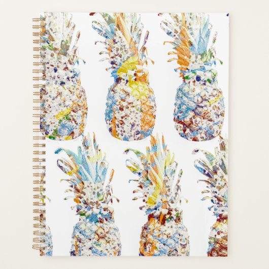 Farbenfrohe Ananas Print Planer (Vorderseite)