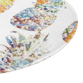 Farbenfrohe Ananas Print Schneidebrett (Ecke)