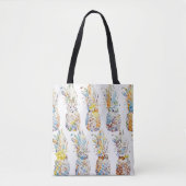 Farbenfrohe Ananas Print Tasche (Vorderseite)