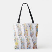 Farbenfrohe Ananas Print Tasche (Rückseite)