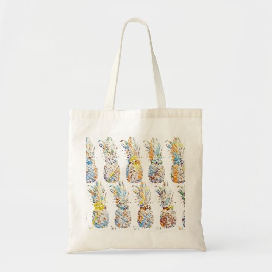 Farbenfrohe Ananas Print Tragetasche (Vorne)
