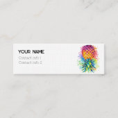 Farbenfrohe Ananas Swinger Calling Card Mini Visitenkarte (Vorderseite)