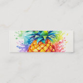 Farbenfrohe Ananas Swinger Calling Card Mini Visitenkarte (Rückseite)
