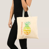 Farbenfrohe Ananas-Tote-Tasche Tragetasche (Vorderseite (Produkt))