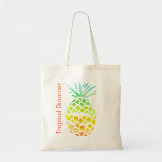 Farbenfrohe Ananas-Tote-Tasche Tragetasche (Vorne)