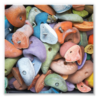 Farbenfrohe Anbringung an der Felsenwand Fotodruck