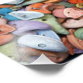 Farbenfrohe Anbringung an der Felsenwand Fotodruck (Ecke)