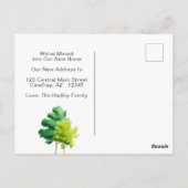 Farbenfrohe Änderung der Adresse des englischen Do Postkarte (Rückseite)