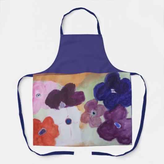 Farbenfrohe Anemone Frühlingsblumen Schürze (Vorderseite)