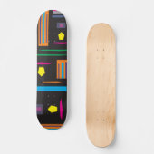 Farbenfrohe Anfahrtsorte> Retro-Skateboard-Deck Skateboard (Vorderseite)
