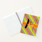 Farbenfrohe Anfangsbezeichnung Monogramm - Mehrfar Notizblock (Innenseite)