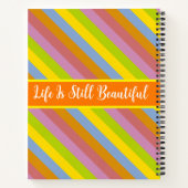 Farbenfrohe Anfangsbezeichnung Monogramm - Mehrfar Notizblock (Rückseite)