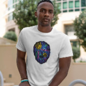 Farbenfrohe Angry Lion T-Shirt