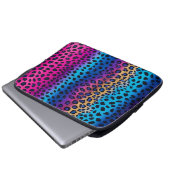 Farbenfrohe Animal Print Art Laptop-Fall Laptopschutzhülle (Vorne Knopf)