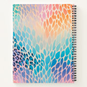 Farbenfrohe Animal Print Art Spirituosen Notebook Notizblock (Rückseite)