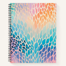 Farbenfrohe Animal Print Art Spirituosen Notebook Notizblock