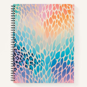 Farbenfrohe Animal Print Art Spirituosen Notebook Notizblock