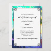 farbenfrohe Anime Couple Wedding Einladung (Rückseite)