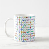 farbenfrohe Ankermuster Marine Design Kaffeetasse (Links)
