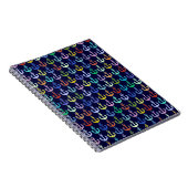 farbenfrohe Ankermuster Marine Design Notizblock (Rechte Seite)