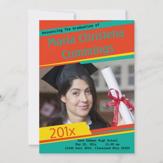 Farbenfrohe Ankündigung der Blockierung (Vorderseite)