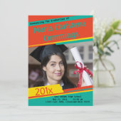 Farbenfrohe Ankündigung der Blockierung (Stehend Vorderseite)