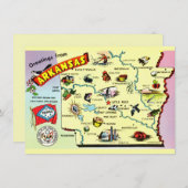 Farbenfrohe Ankündigung von Arkansas Map Moving (Vorne/Hinten)