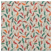Farbenfrohe Anole Lizards Ditsy Pattern Stoff (Muster)