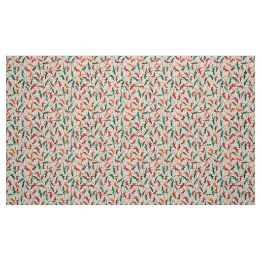 Farbenfrohe Anole Lizards Ditsy Pattern Stoff (Fat Quarter (45,7 x 55,9 cm))