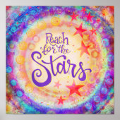 Farbenfrohe Anspielung auf das Zitat der Sterne Poster (Vorne)