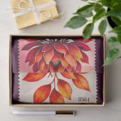 Farbenfrohe antike Briefmarke Kunstteppich Seidenpapier (Geschenk)