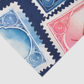 Farbenfrohe antike Briefmarke Kunstteppich Seidenpapier (Ausschnitt)