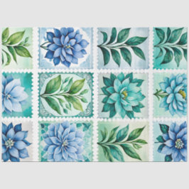 Farbenfrohe antike Briefmarke Kunstteppich Seidenpapier