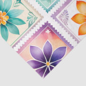 Farbenfrohe antike Briefmarke Kunstteppich Seidenpapier (Ausschnitt)