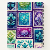 Farbenfrohe antike Briefmarke Notizblock (Rückseite)