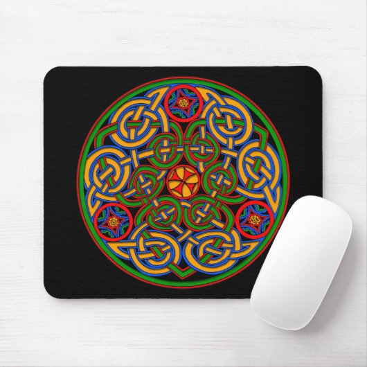 Farbenfrohe antike Kunst, keltische Kunst Mousepad (Mit Mouse)