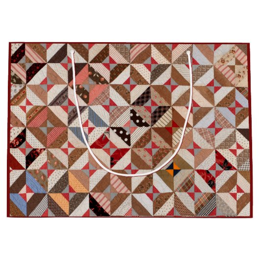 Farbenfrohe antike Spool-Muster-Schnittfläche Große Geschenktüte (Vorderseite)