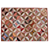 Farbenfrohe antike Spool-Muster-Schnittfläche Große Geschenktüte (Rückseite)